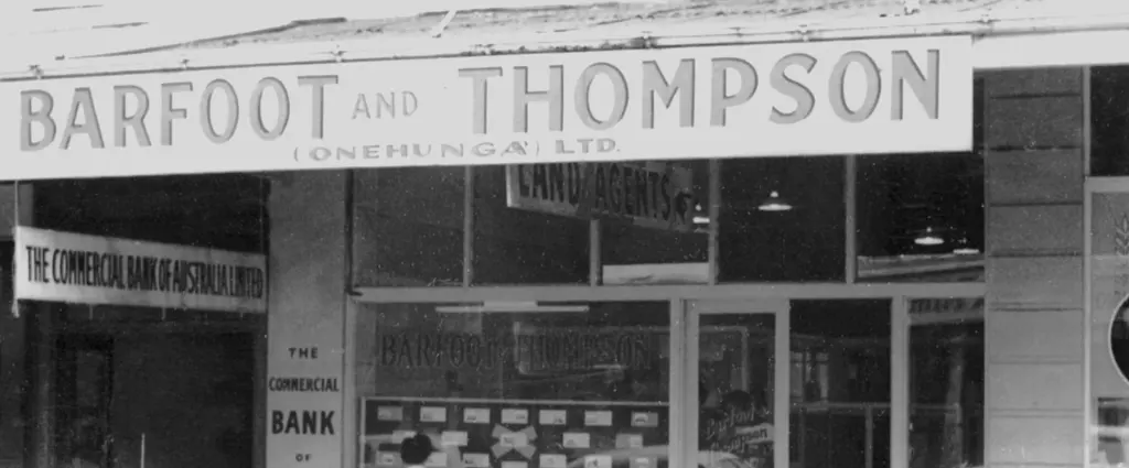 Historic Barfoot and Thompson real estate office, shared Michael Hossaini to highlight company history.